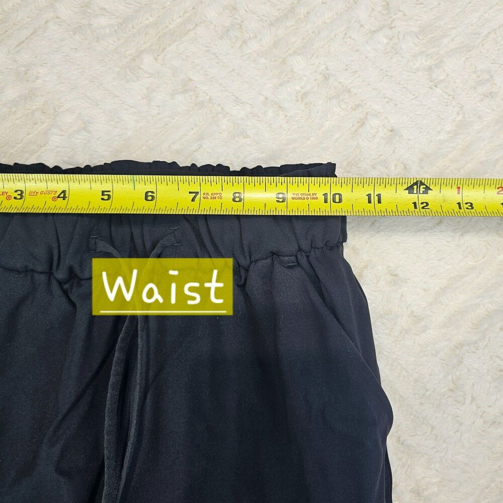 Lululemon Black Joggers XS Drawstring Zip Pocket Athletic Dri Fit Pants - Picture 9 of 12